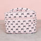 Mini Makeup Bag Black/Pink Bows - Makeup Bags from LemonDrop•LimePop