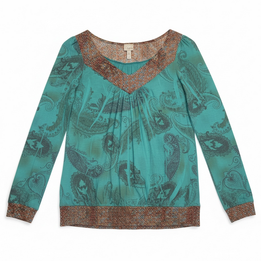 Daytrip Teal Top Women’s Small Paisley Sublimation