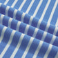 Blue Striped Contrast Trim Loose Short Sleeve Top - Clothing Tops from LemonDrop•LimePop