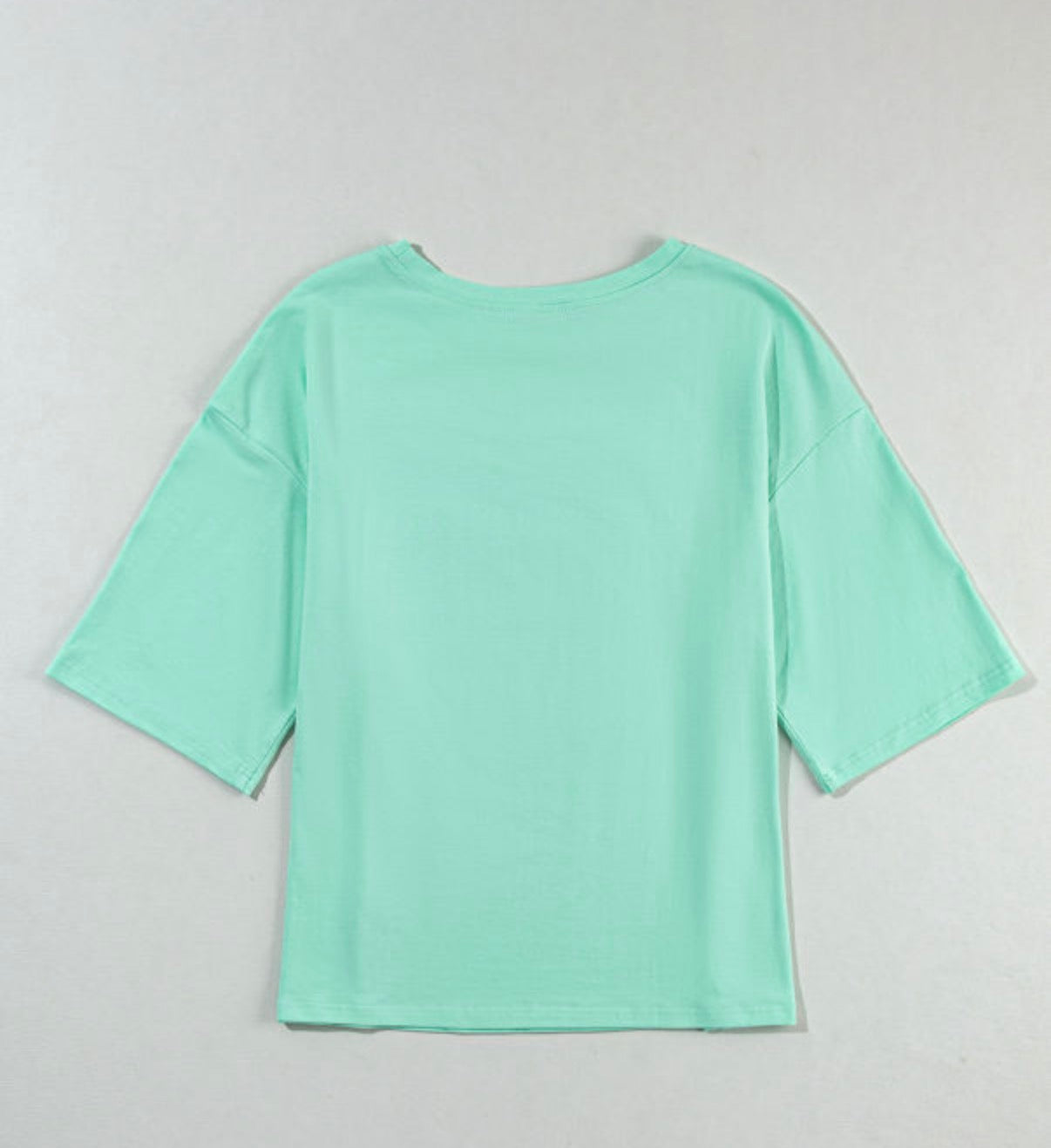 Color-block Star Patched Half Sleeve Oversized Tee