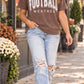 Bold Puff Football Tee With Puff Print For Game Day Fun - T-Shirts from Hart & Hollow