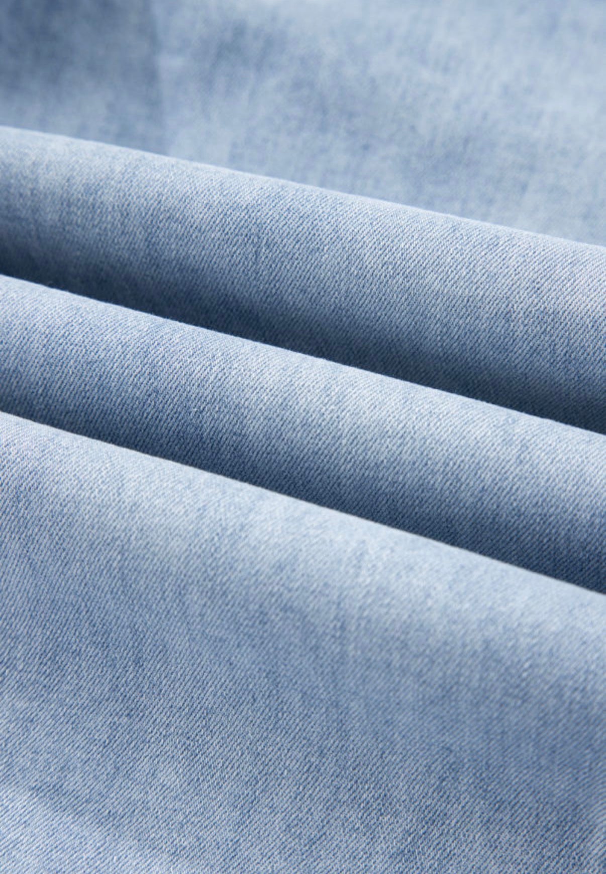 Beau Blue Drawstring Seam Detail Raw Hem Wide Leg Denim Pants - Jeans from LemonDrop•LimePop