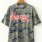 Camouflage Print America Patriotic Tee - T-Shirts from LemonDrop•LimePop
