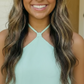MINT SPAGHETTI STRAPS LINED CHIFFON TEXTURED TOP - Tank Tops from LemonDrop•LimePop