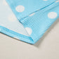 Sky Blue Polka Dot Patch Pocket Twisted Ribbed Oversized Top - Blouses from LemonDrop•LimePop