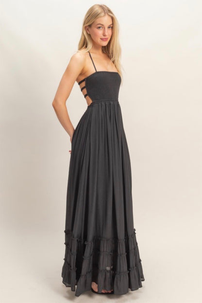 Smocked Halter Maxi Dress - Dresses from LemonDrop•LimePop