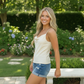 Ivory Cowl Neck Satin Cami Top - Tank Tops from LemonDrop•LimePop
