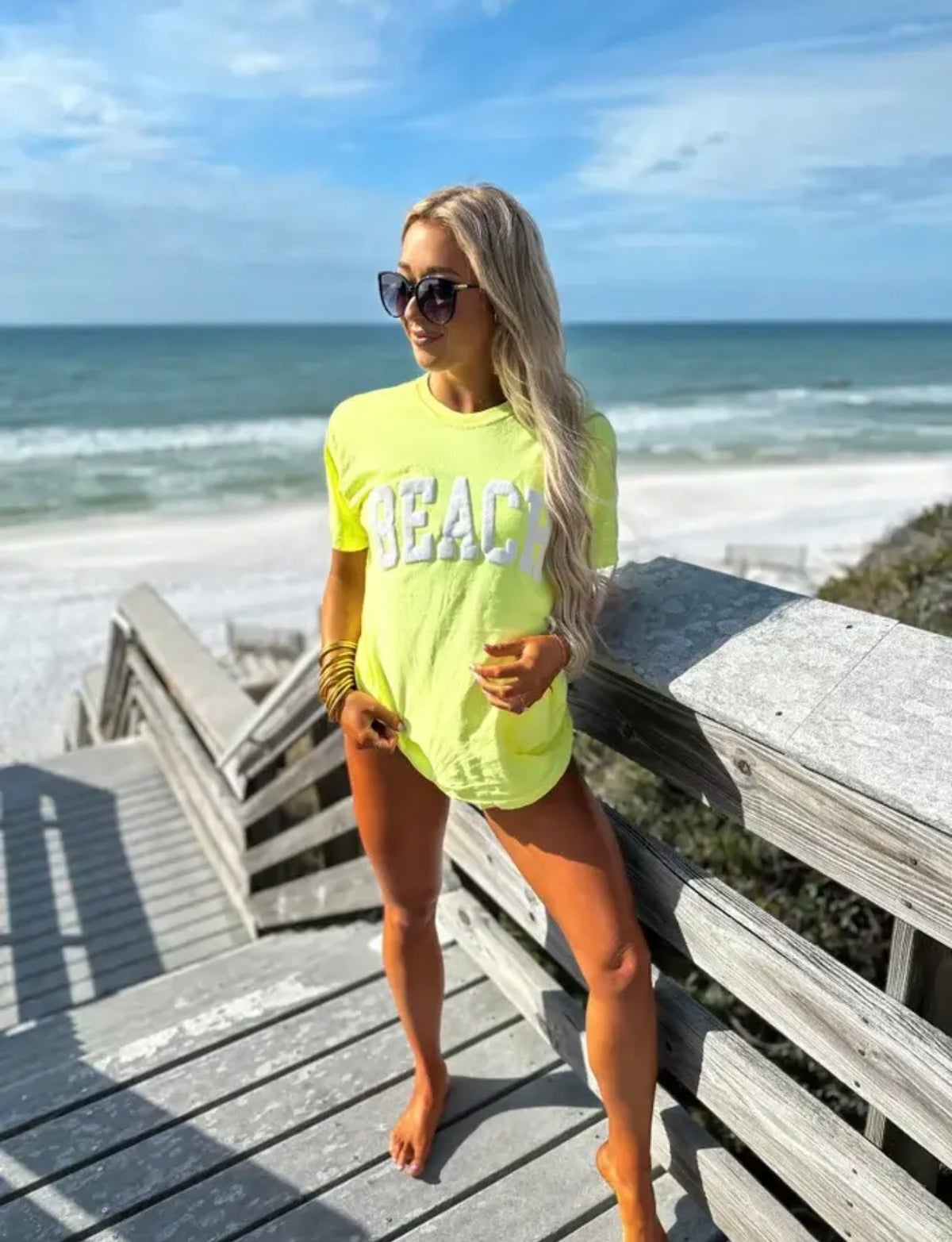 Bold Puff Print Beach Tee With Comfort Colors All Day Wear - from Hart & Hollow