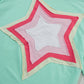Color-block Star Patched Half Sleeve Oversized Tee - T-Shirts from LemonDrop•LimePop