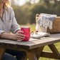 Hot Pink Retro Swirl Insulated Stemless Wine Tumbler With Lid - Tumblers from LemonDrop•LimePop