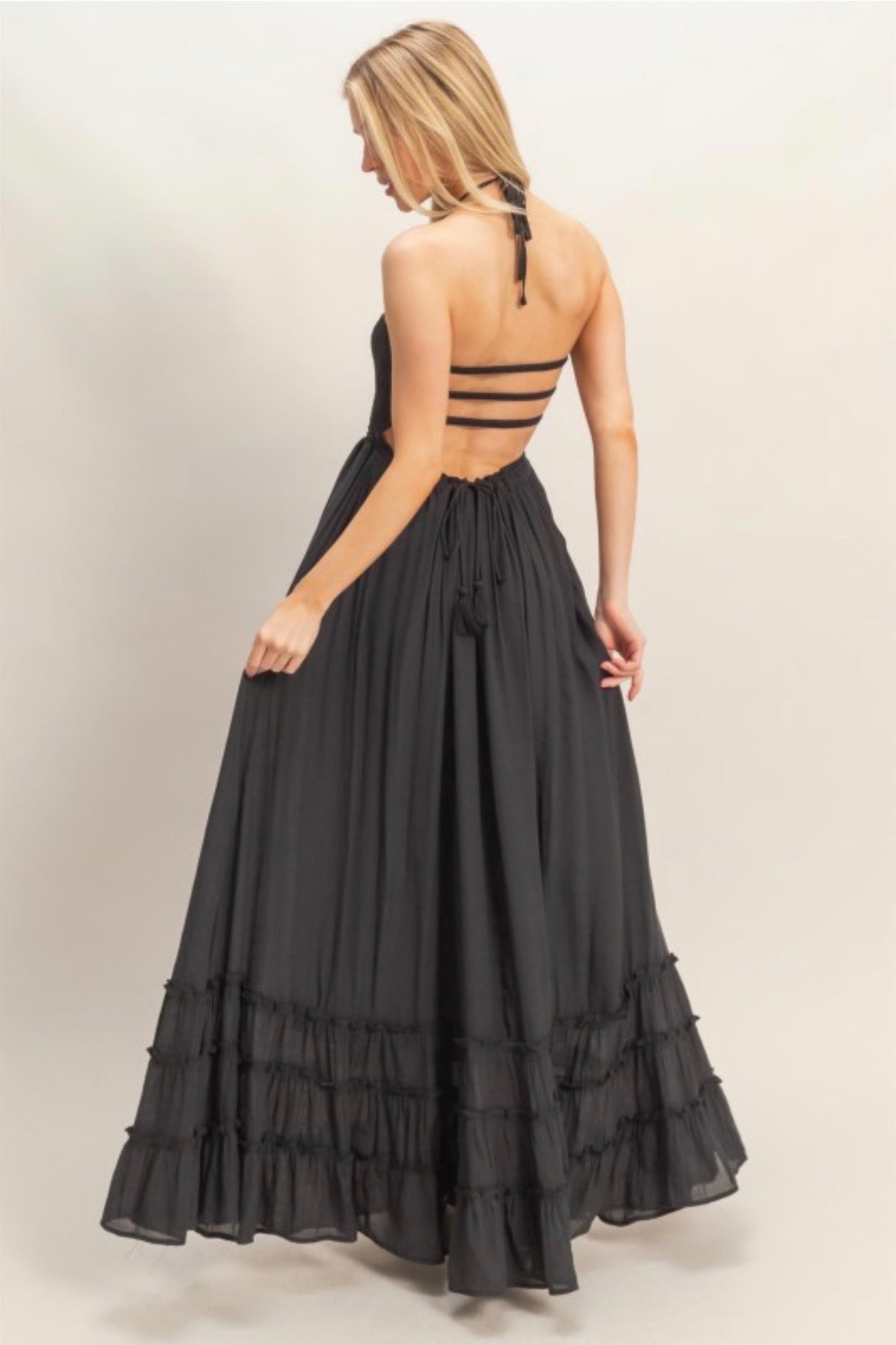 Smocked Halter Maxi Dress - Dresses from LemonDrop•LimePop
