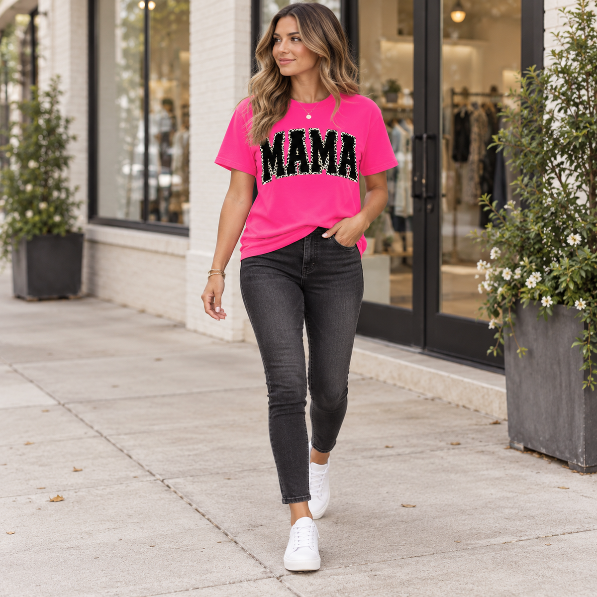 Bold Mama Leopard Print Tee For Proud Statement Style - T-Shirts from Trendy Tee Co.
