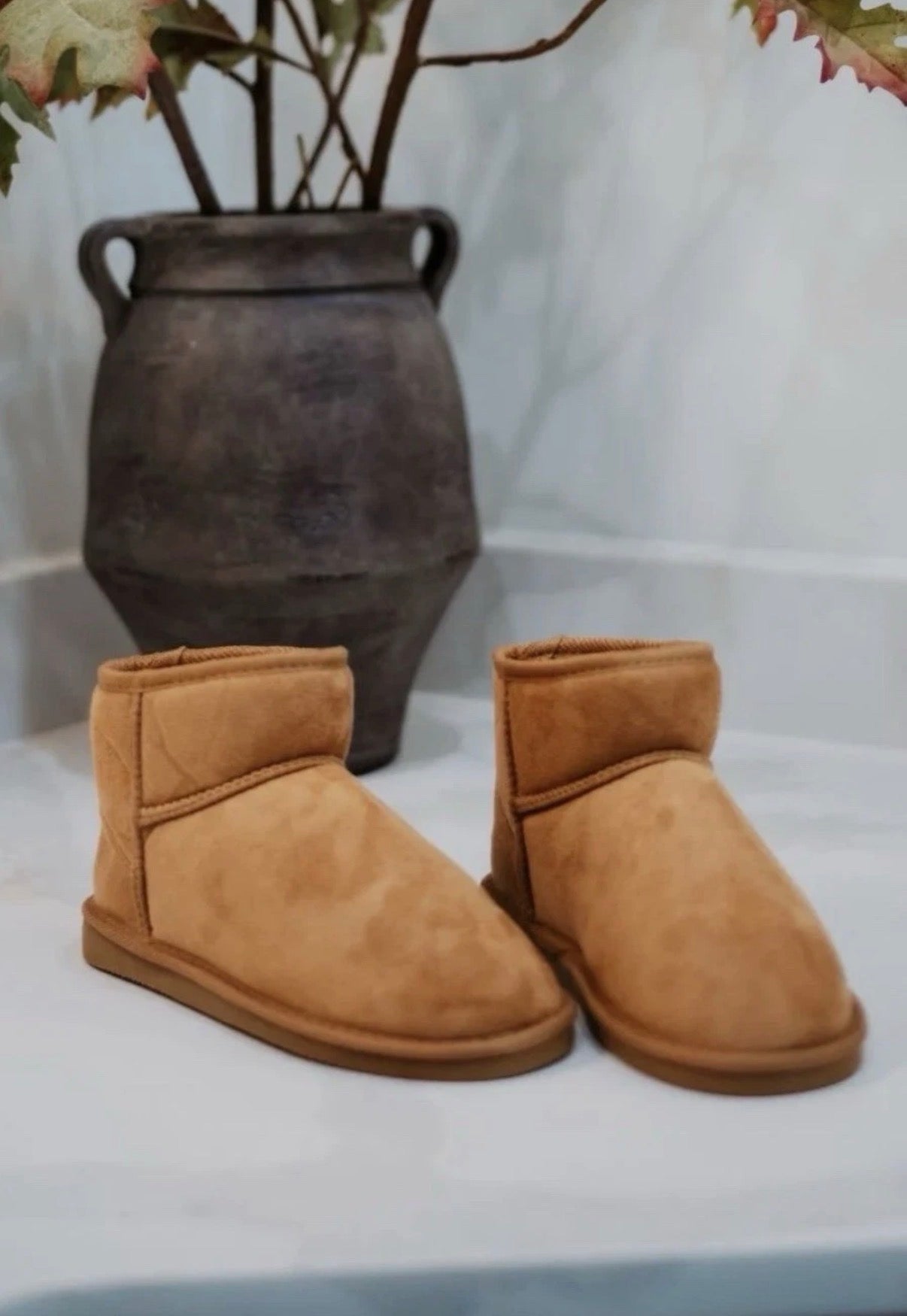 Women’s Mini Chestnut Ankle Boots Indoor/Outdoor Comfort Fit