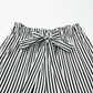 LemonDrop•LimePop black and white striped wide-leg palazzo pants with tie waist and elasticated waistband.